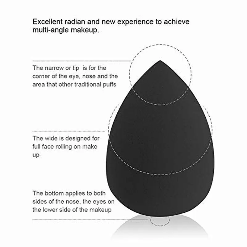 4pc latex free egg shape makeup puff sponge and silicone makeup sponge