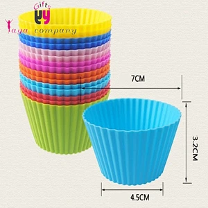 Environment-friendly Fashionable Silicone baking cup with FDA washable cup