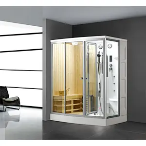 Foshan factory wooden dry wet combined sauna room 2 person sauna room