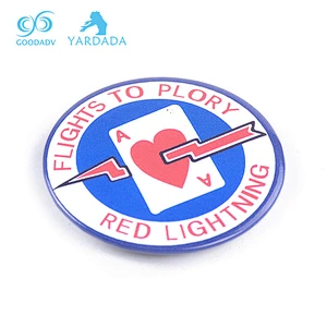 Business promotional gift items Print button badge Metal pin badge