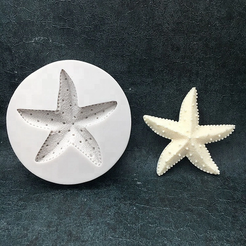 Starfish Fondant Silicone Mold for Cake Decoration DIY Soap Molds starfish Aroma Stone Mould