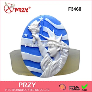 STATUE OF LIBERTY silicone molds food fimo plaster icing cupcake chocolate food grade mould