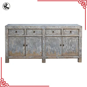 beijing chinese antique reproduction shabby chic distressed storage buffet furniture