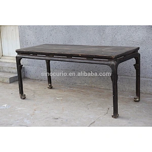 Chinese antique table dinning table set 6 chairs wholesale furniture china