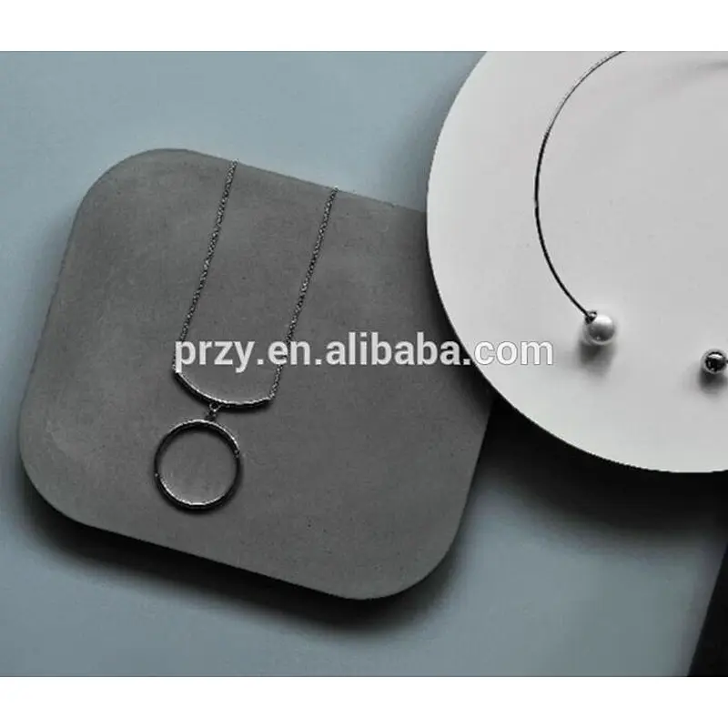 PRZY 2018 new Cement decorative tray silicone mold jewelry display tray silicone molds for concrete