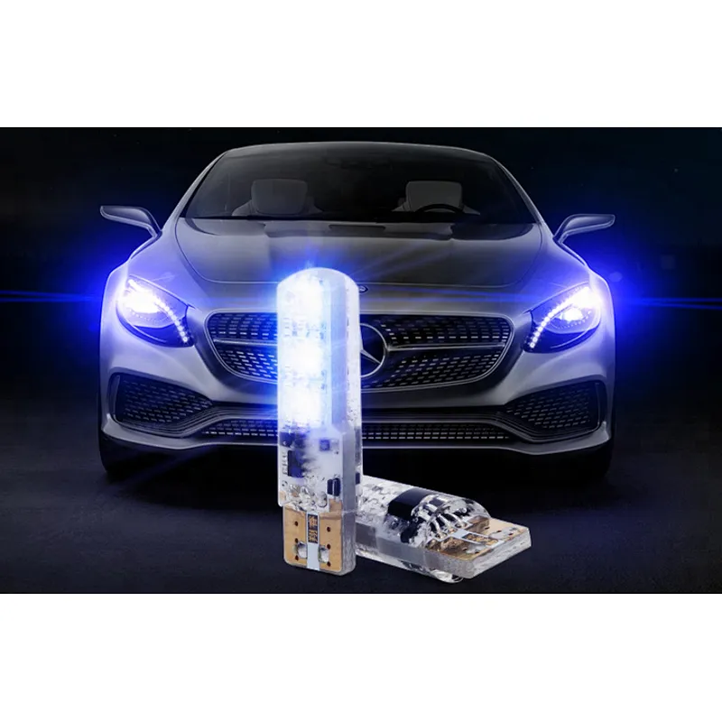Error Free 12V Strobe Car Light 5050 6SMD Silicon Canbus RGB T10 LED Bulbs