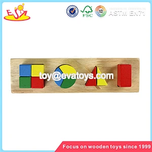 Wholesale new design creative kids wooden magnet jigsaw toy for teaching aid baby W14A091