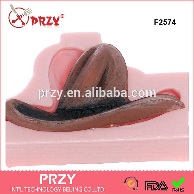 F2574 Flexible Silicone Cowboy Hat Mold Mould Great for crafts jewelry cabochons embellishments Food safe cake mold