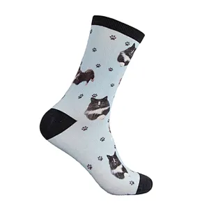 Custom Logo 3D Digital Print Fashion Dress Bamboo  Soft High Socks Men Printing Wholesale