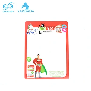 Customized rectangle multicolor child magnetic wordpad with marker pen