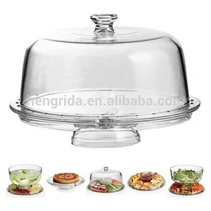 6 Uses Glass Footed Multifunctional Cake Dome