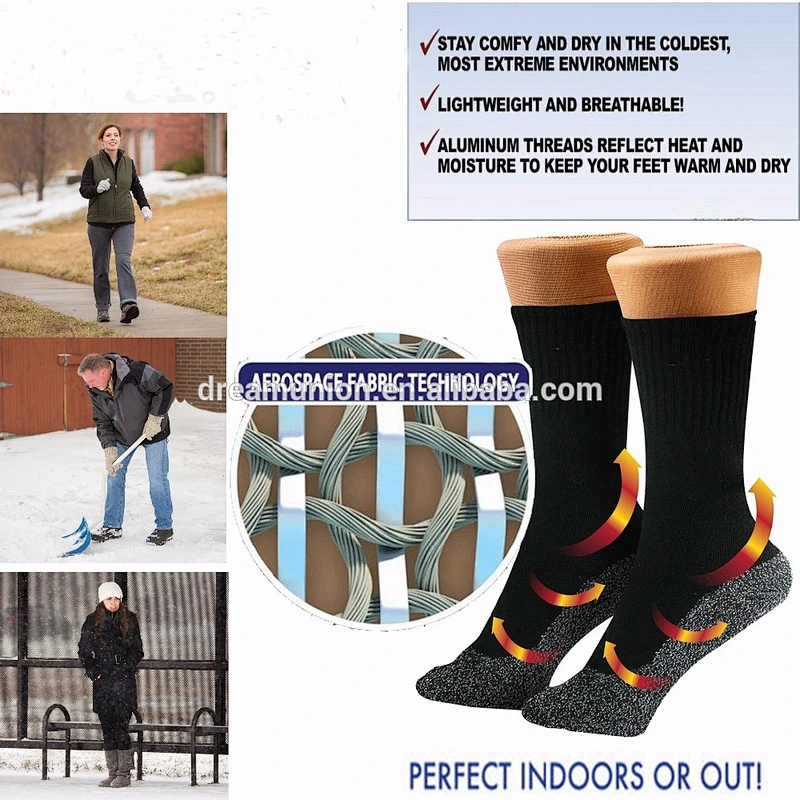 NEW 35 Unisex Popular Socks one pair Black Size Large Aluminized Fibers Below