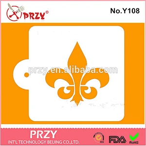 Eco-friendly Y108 cake decorating food grade cookie stencil