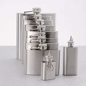 Novelty Outdoor Portable 7 Oz Beer Flask Whisky Wine Stainless Steel Bottle