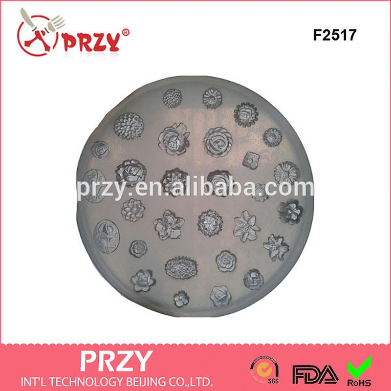 F2517 The most popular fondant silicon mold, fondant cake silicone mould cupcake, flower group silicone mold