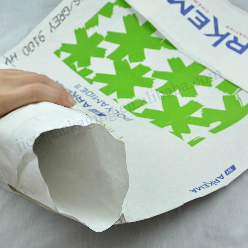 Customized square bottom moisture proof multilayer white cement industrial bag