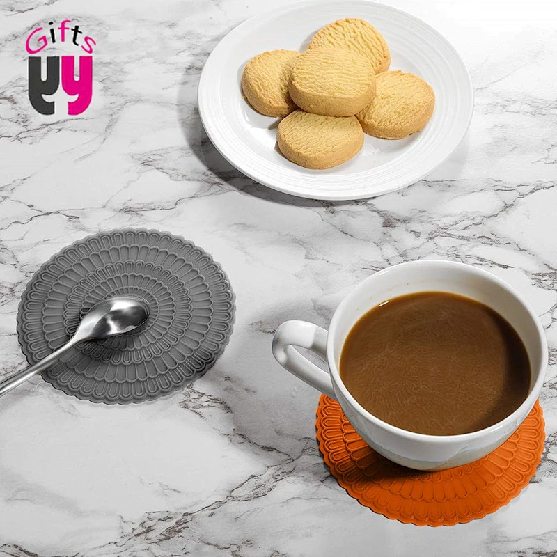 Chinese style silicone cuo mat drink coaster suction cup rubber bath mat