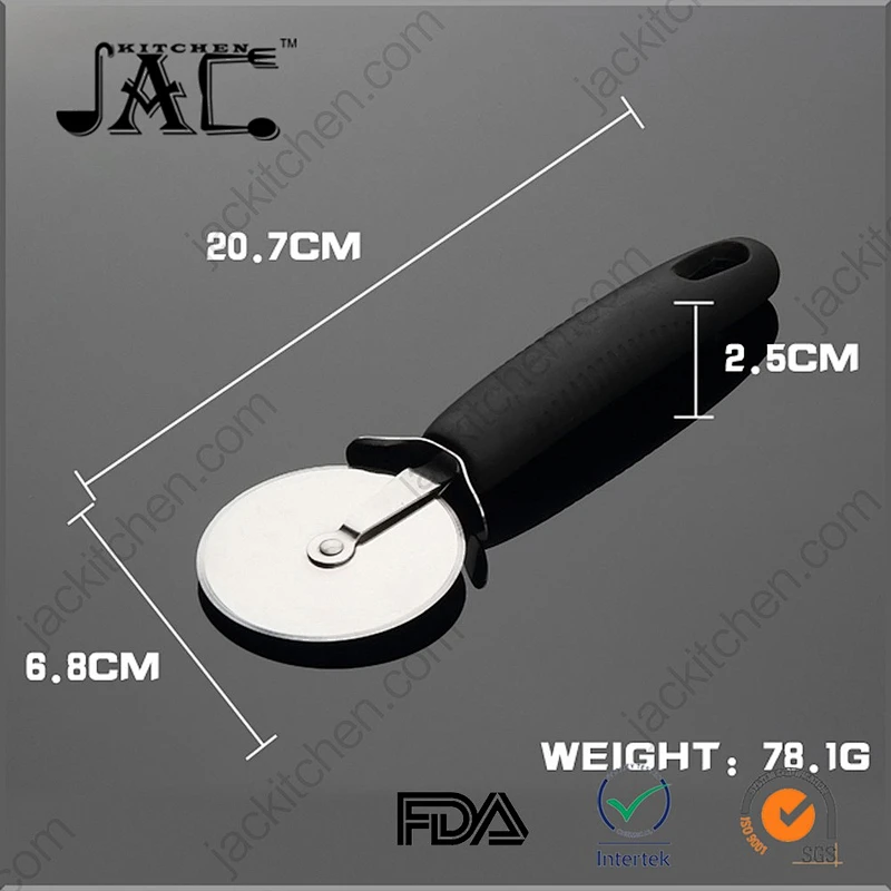 Anti Grip Pizza Wheel, Stainless Steel Pizza Cutter With Commercial Quality