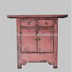 2017 Chinese antique popular style hot sale two drawer two door cabinet