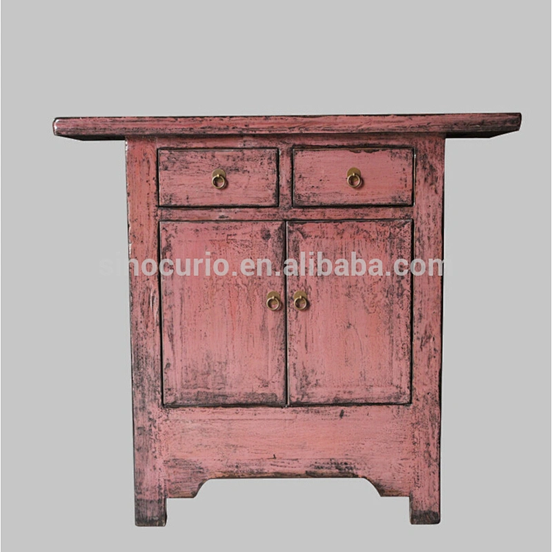 2017 Chinese antique popular style hot sale two drawer two door cabinet