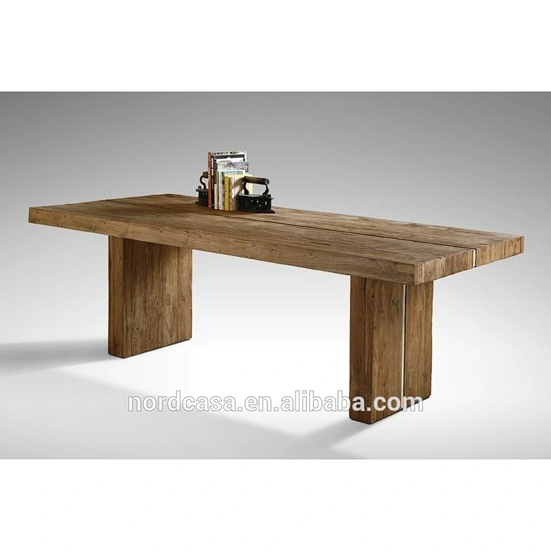 V5 Antique vintage reclaimed wood dining table