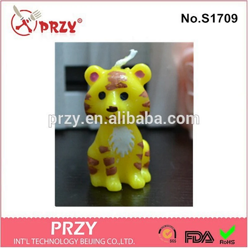 wholesale tiger shaped silicone candle mold