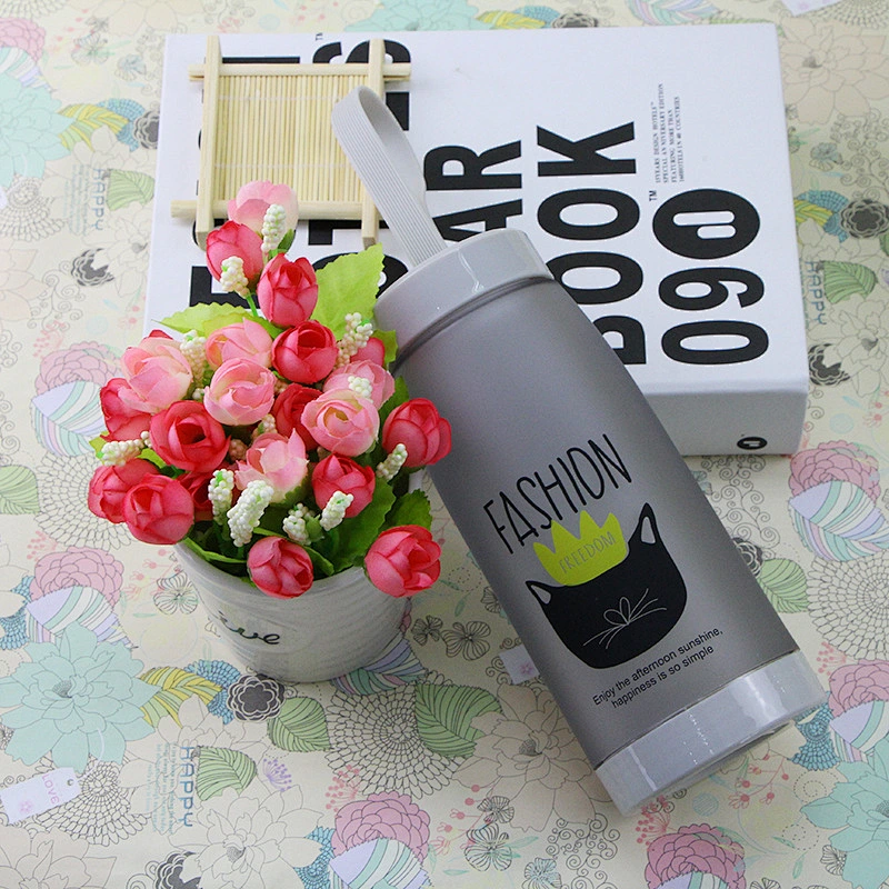 High Quality 420 ml Food Grade Plastic Mug New Design Cute Water Bottle for Gift