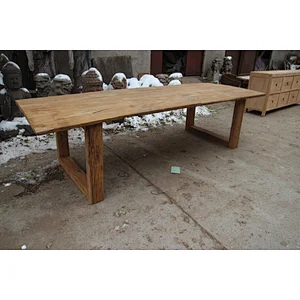 Chinese rustic dinning table U leg