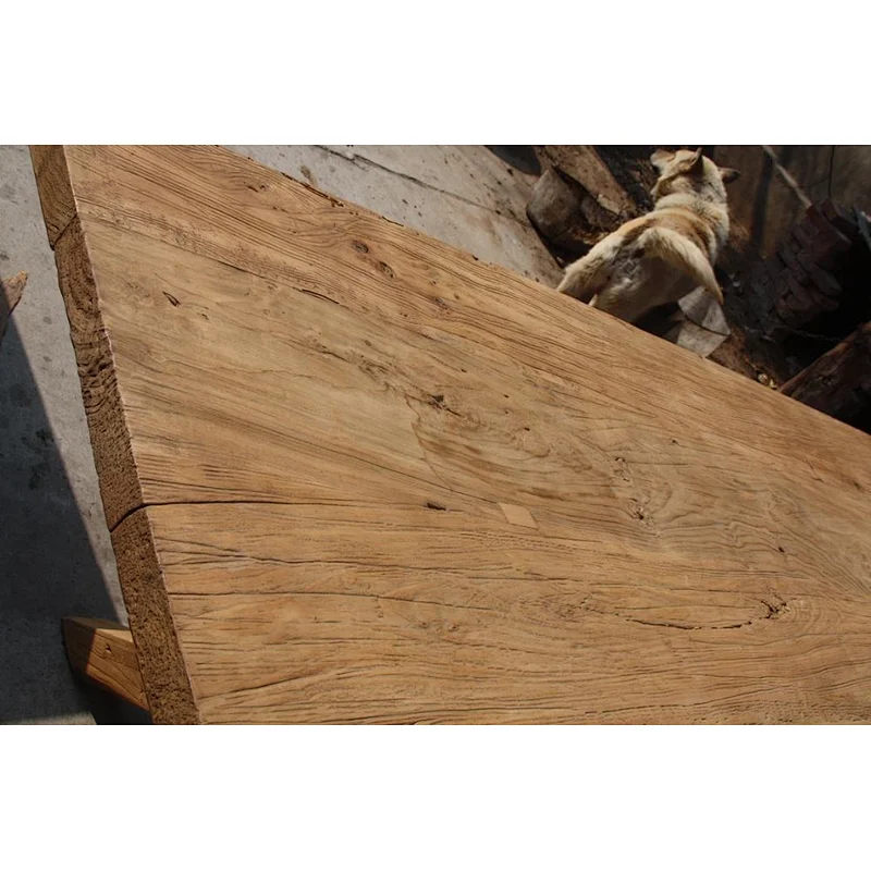 Rustic Natural finishes Chinese antique dining table  X leg