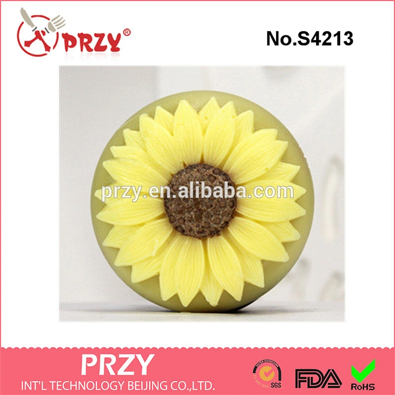S4213 PRZY Sun flower II - Handmade Silicone Soap Mold Candle Mould Diy Craft Molds custom silicone soap molds