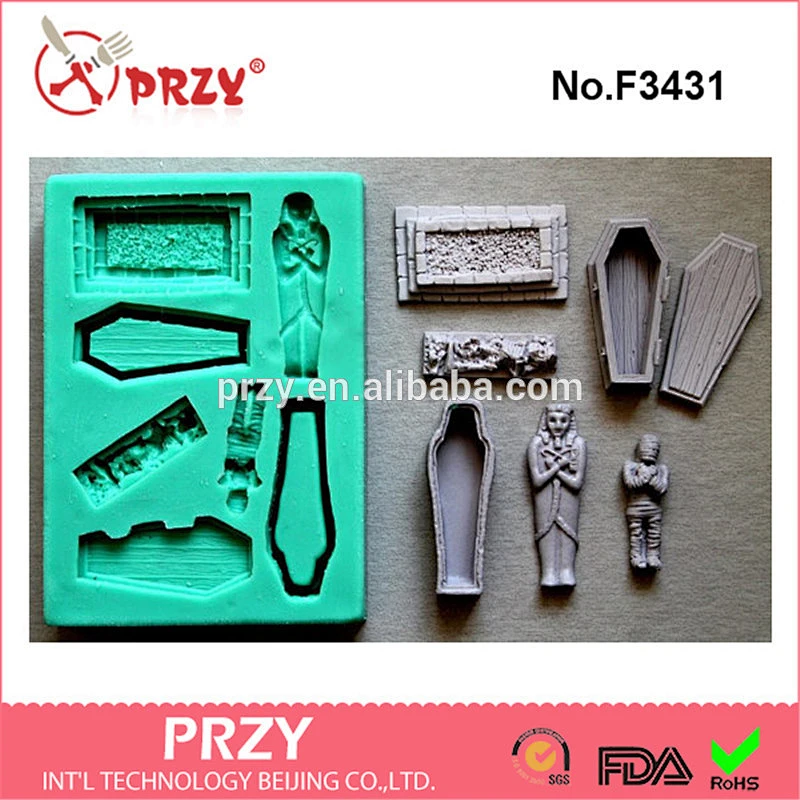 F3431 Silicone Mould Halloween Sugarcraft Cake Decorating Fondant / fimo mold