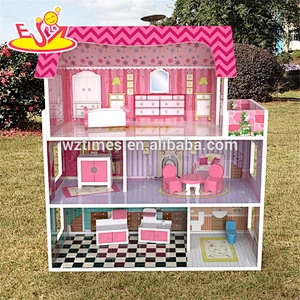 Großhandel neue prodyct holz puppenhaus suite spielzeug kreative diy holz puppenhaus suite spielzeug W06A235