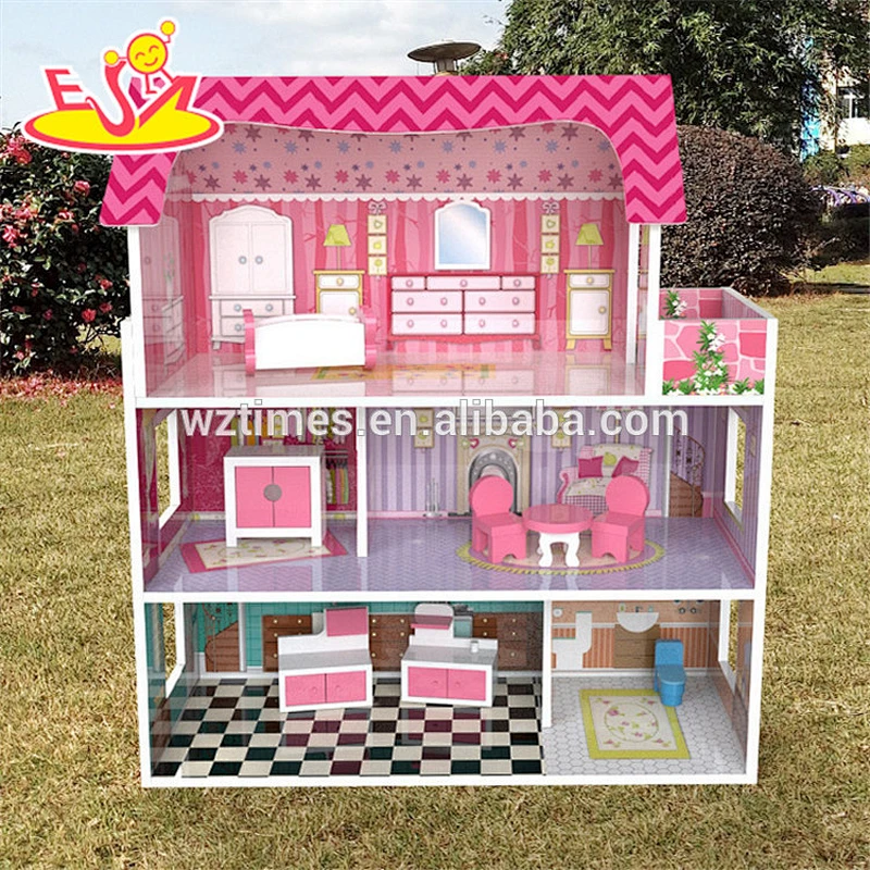 Großhandel neue prodyct holz puppenhaus suite spielzeug kreative diy holz puppenhaus suite spielzeug W06A235
