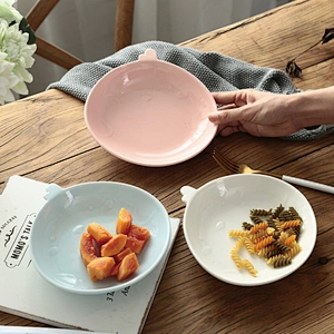 陶瓷托盘快餐盘瓷彩派对餐盘