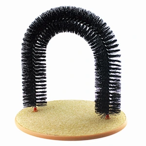 PURRFECT NEW KITTY ARCH CAT MEOW GROOMER SCRATCHER CLEANER BRUSH MASSAGE
