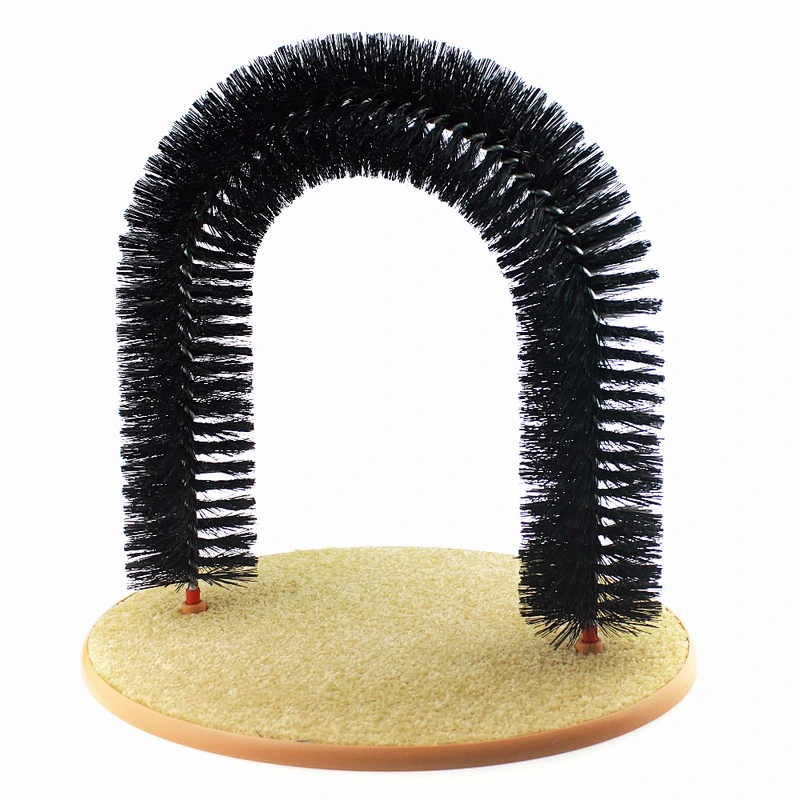 PURRFECT NEW KITTY ARCH CAT MEOW GROOMER SCRATCHER CLEANER BRUSH MASSAGE