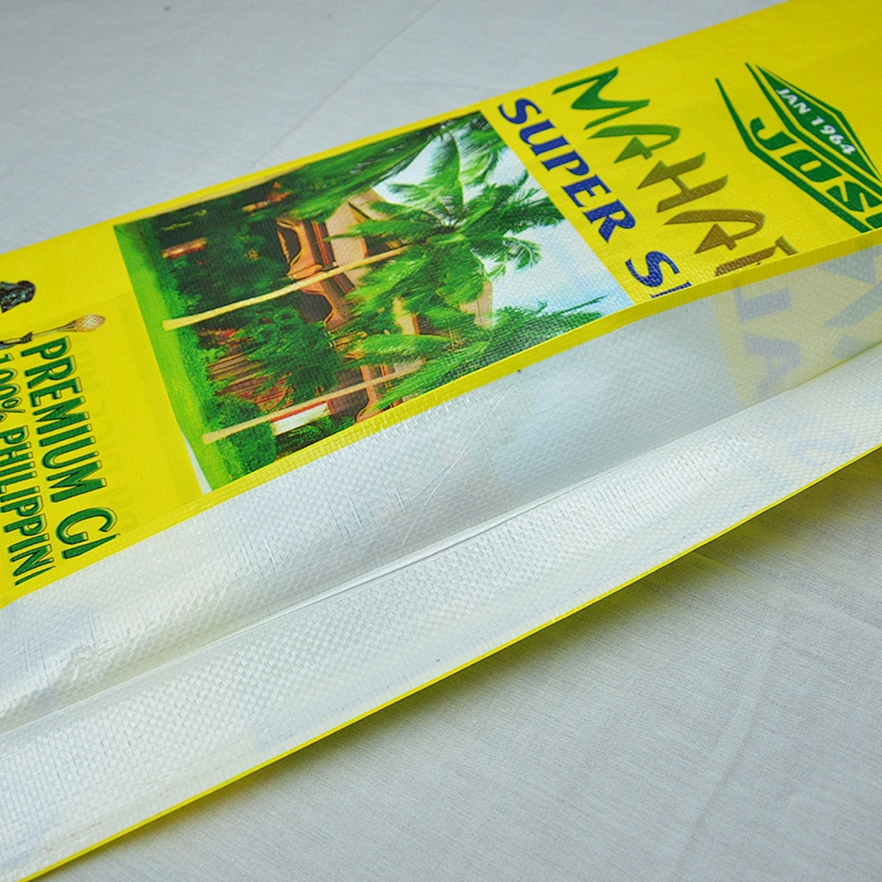 PP woven sack bags with color printing for packing hybrid rice seed 25kg