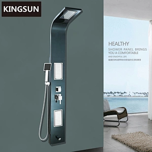 K-6341Indoor Portable Waterfall Shower Tempered Glass Shower Wall Panels