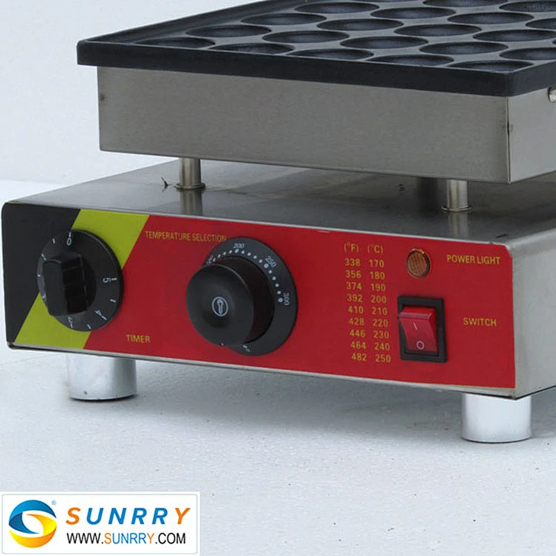 2018 hot sell electric poffertjes grill maker single plate for 25 pcs poffertjes grill(SUNRRY SY-WM47A)