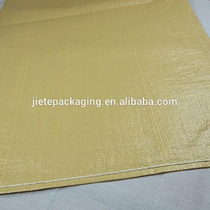 yellow color pp woven bag for cattle, pig, horse feed