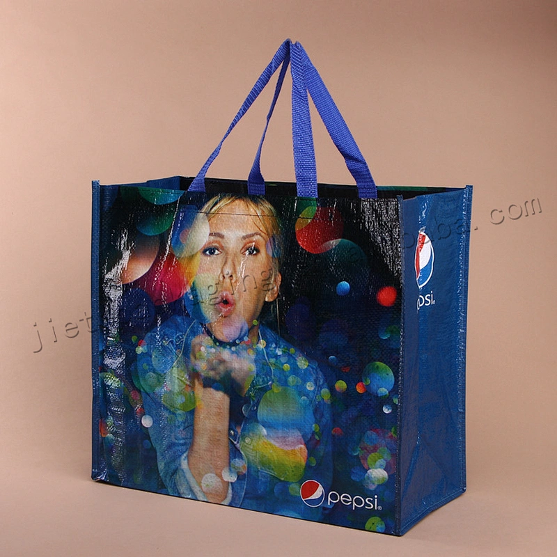 China supplier customized foldable stand up bopp laminated pp woven shopping bag