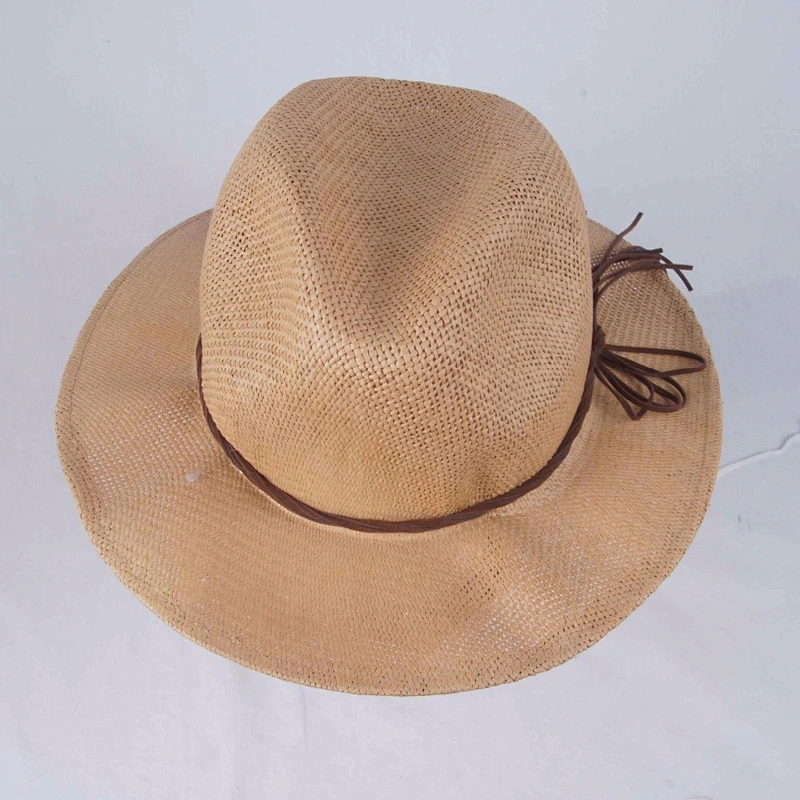 Wholesale vintage classic wide brim faux wool felt fedora men woman panama hat