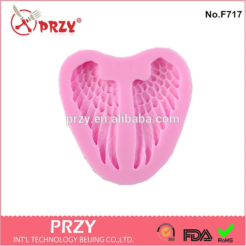 fondant angel wing cake decor , fondant cake decor silicone mold