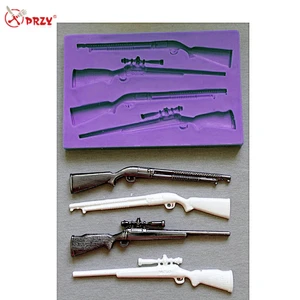 New fondant mold Rifle shape Sugarcraft gun molds Silicone handmade cake decorations Mold