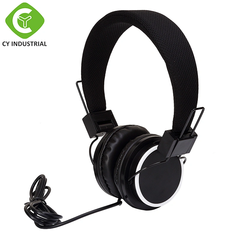 wholesale china factory 40mm speaker earphones wired noise cancelling headphone with mic