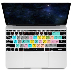 My Ali baba Hot Selling For Mac OSX Illustrator AI Davinci Reslove Silicone Shortcuts Keyboard Cover for mac retina 12 keyboard