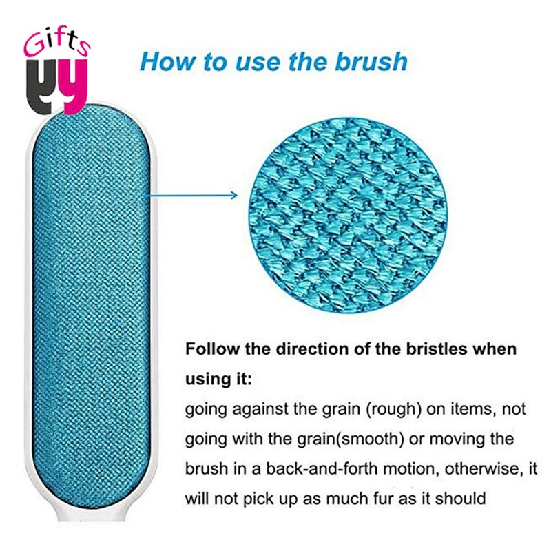 pet hair remover brush withdouble-sided dog cat hair grooming brush