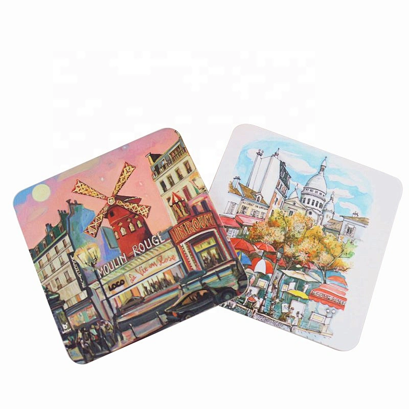 Factory Sell Square Wine Glass Coaster,Pattern Drink Coaster