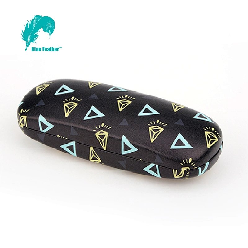 Durable Geometric Patterned Hard Eyewear Case for Modern Workplace