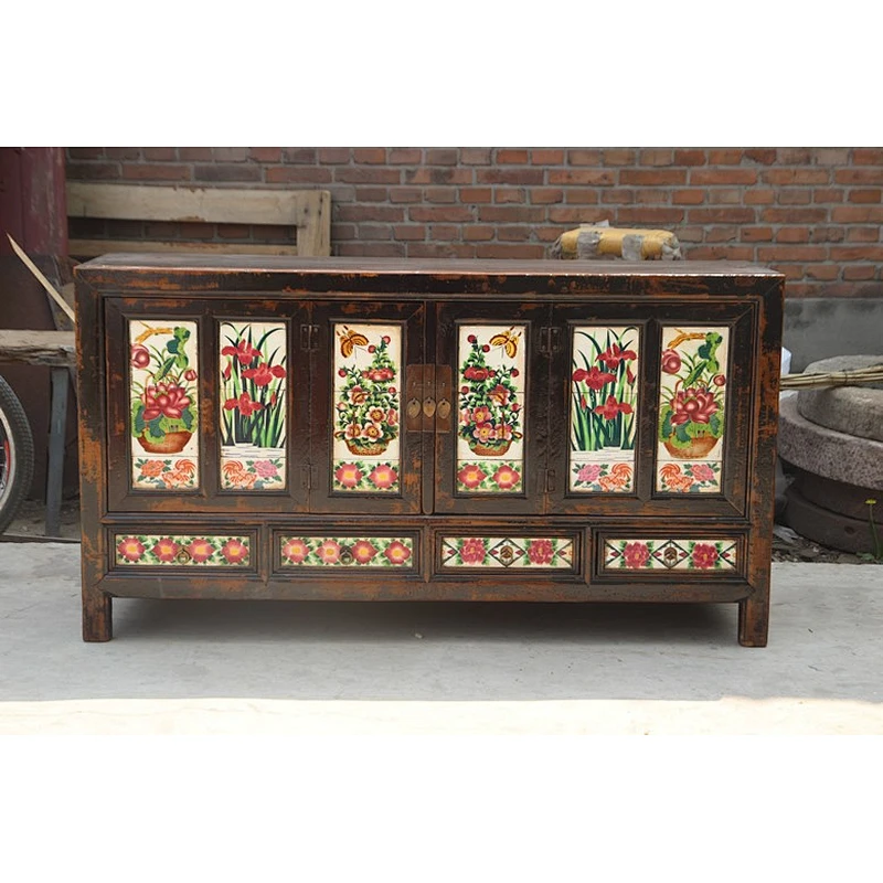 Chinese antique style furniture tibet cabinet